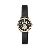 Michael Kors Reloj para Mujer PORTIA, Caja de 28 mm, Movimiento de Tres agujas, Negro