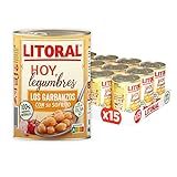 Litoral Hoy Legumbres Garbanzos con su sofrito - Plato Preparado Sin Gluten - Pack de 15x440g -...